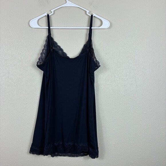 Lane Bryant Essential Lace Cami Navy Sz 14/16 Y2K Style - Picture 5 of 5